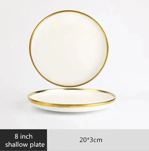 Gold Rim Dinnerware Decorfaure 1685705299