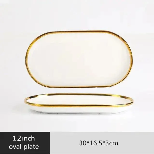 Gold Rim Dinnerware Decorfaure 1685705314