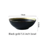 Gold plate Ceramic Tableware Originality Solid Color Dish Bowl Breakfast Dish Household Plate Ceramic Bowl.jpg 640x640 34af3882 a5ed 4b5f 9d27 39a4649dea8d