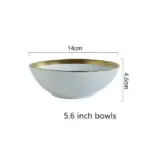 Gold plate Ceramic Tableware Originality Solid Color Dish Bowl Breakfast Dish Household Plate Ceramic Bowl.jpg 640x640 5b3b3e14 1167 464e 8ce2 d585ab9a6165