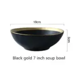 Gold plate Ceramic Tableware Originality Solid Color Dish Bowl Breakfast Dish Household Plate Ceramic Bowl.jpg 640x640 b5c9a99a 2667 4cb4 b6a5 fb317963031b