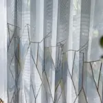 GoldGrayGeometricTulleCurtain Homeko2
