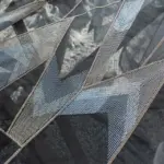GoldGrayGeometricTulleCurtain Homeko5