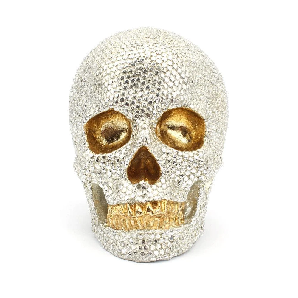 Gold And Silver Beads Skull Home Decoration -  - #tag1#