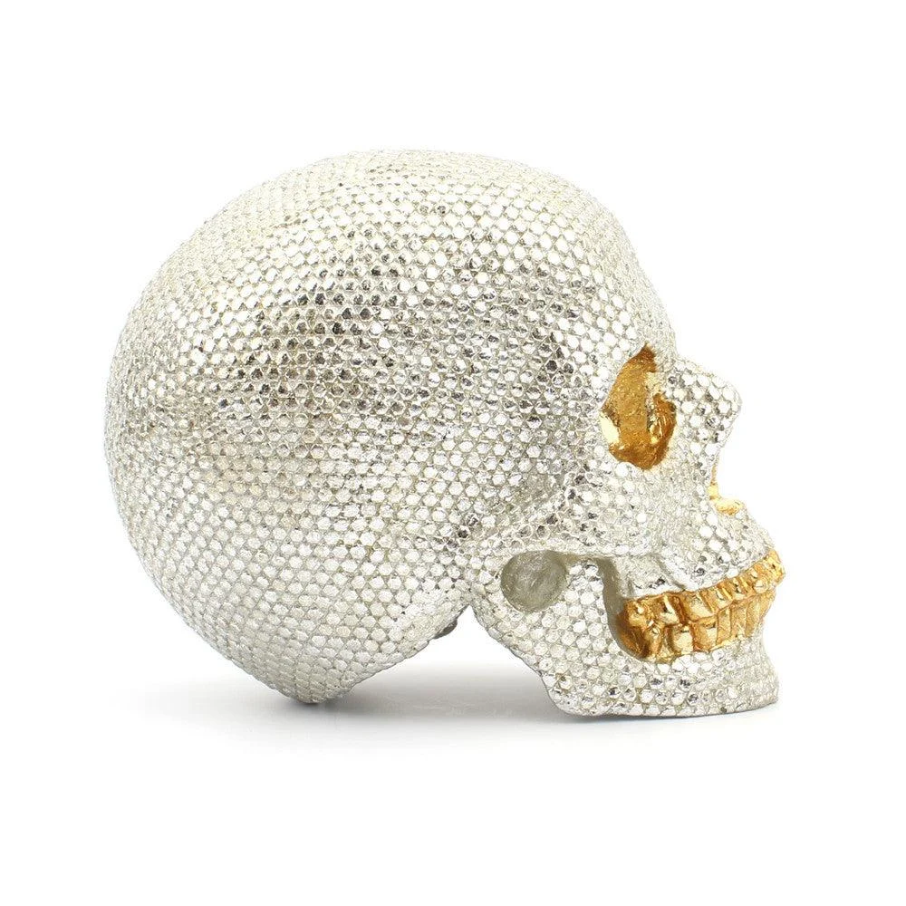 Gold And Silver Beads Skull Home Decoration -  - #tag1#