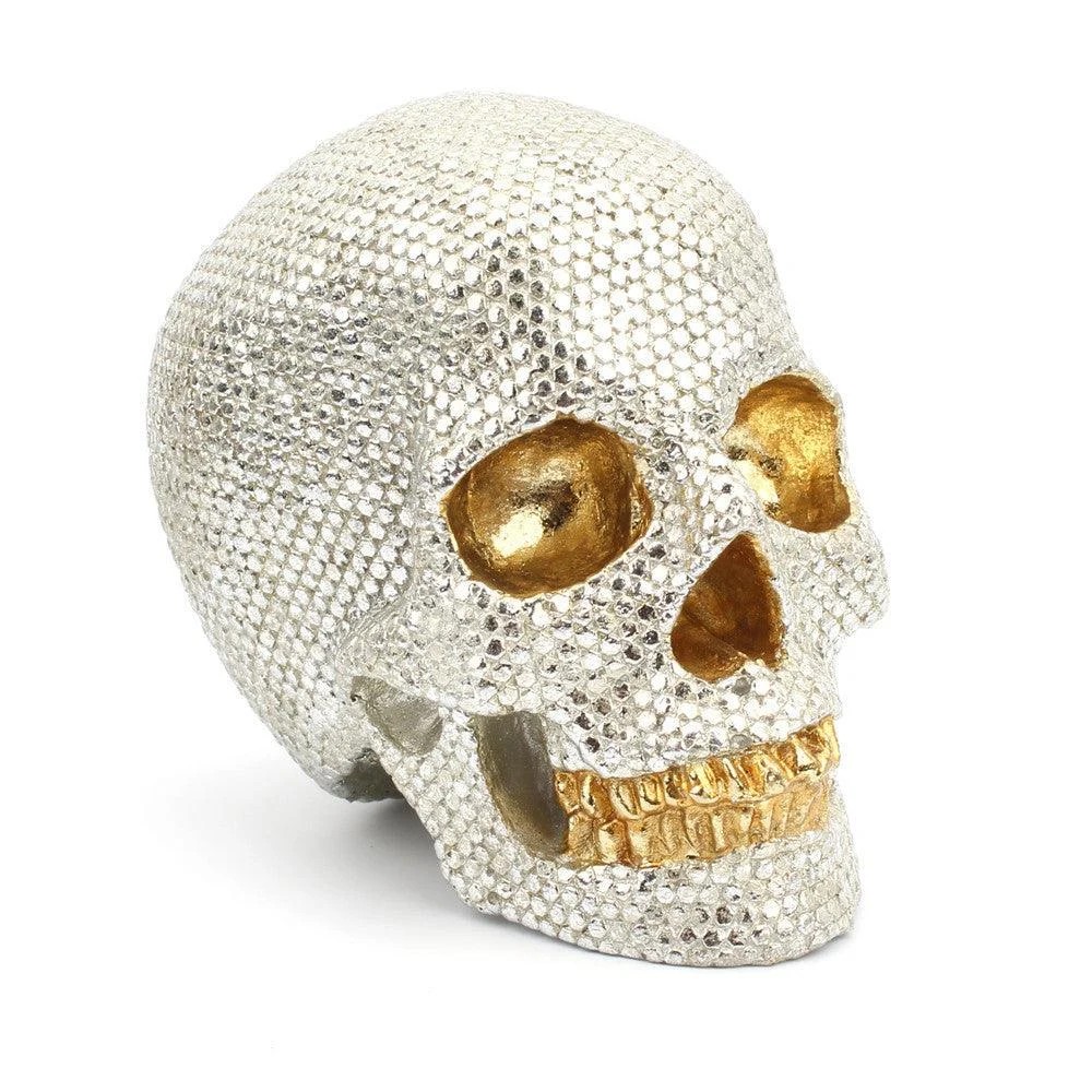 Gold And Silver Beads Skull Home Decoration -  - #tag1#