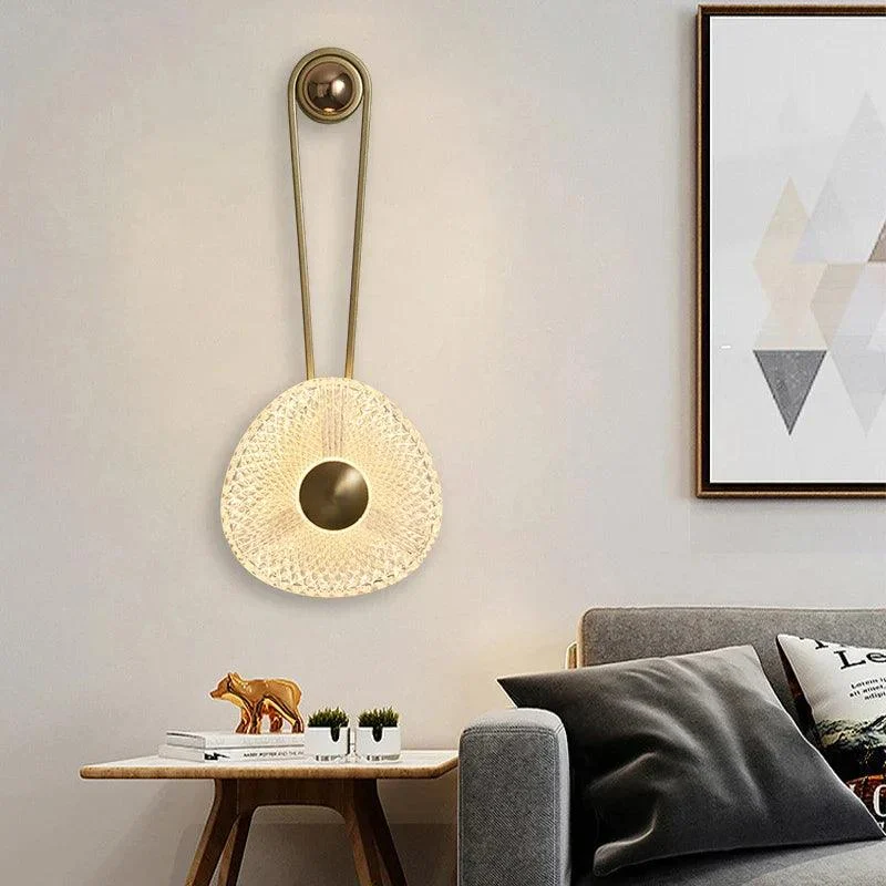 Gold Black Acrylic Minimal Wall lamp, Lighting Luxury Sofa Living room - 