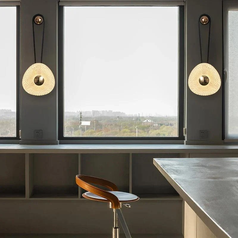 Gold Black Acrylic Minimal Wall lamp, Lighting Luxury Sofa Living room -