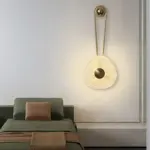 Gold Black Acrylic Minimal Wall lamp Lighting Luxury Sofa Living room