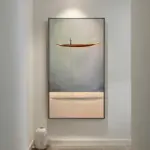 Gold Boat Canvas Wall Art