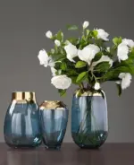 Gold Foil Flower Vase