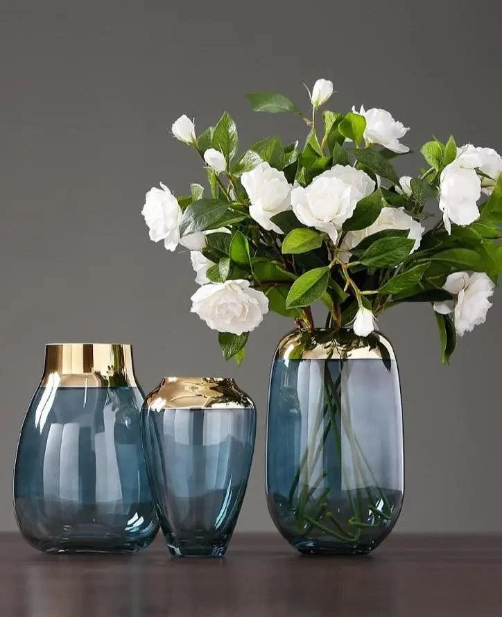 Gold Foil Flower Vase -