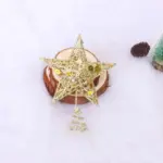 Gold Glitter Christmas Tree Topper Iron Star tag1