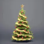 Gold Glitter Christmas Tree Topper Iron Star tag1