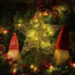 Gold Glitter Christmas Tree Topper Iron Star tag1