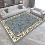 Gold Grey Striped Carpets Large Rugs Non slip for Living Room
