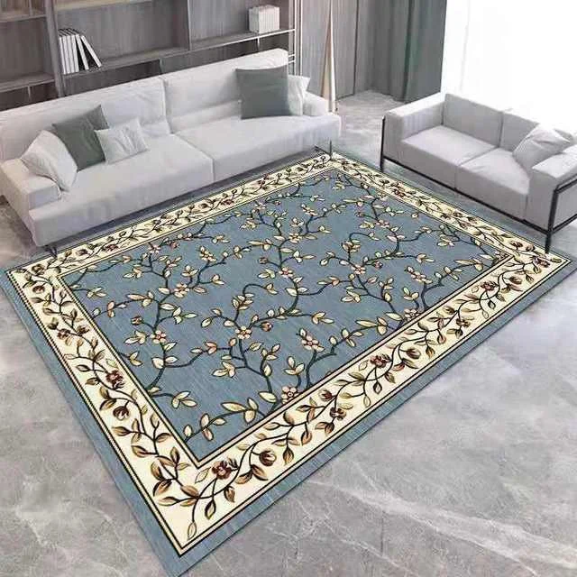Gold Grey Striped Carpets Large Rugs Non-slip for Living Room -