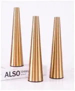Gold_Metal_Cone_Vase_-_-4196454 Gold Metal Cone Vase