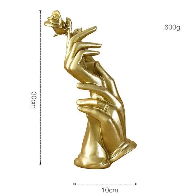 Gold Resin Statue for Decoration Home Abstract Sculpture Modern Figurines -  - #tag1#
