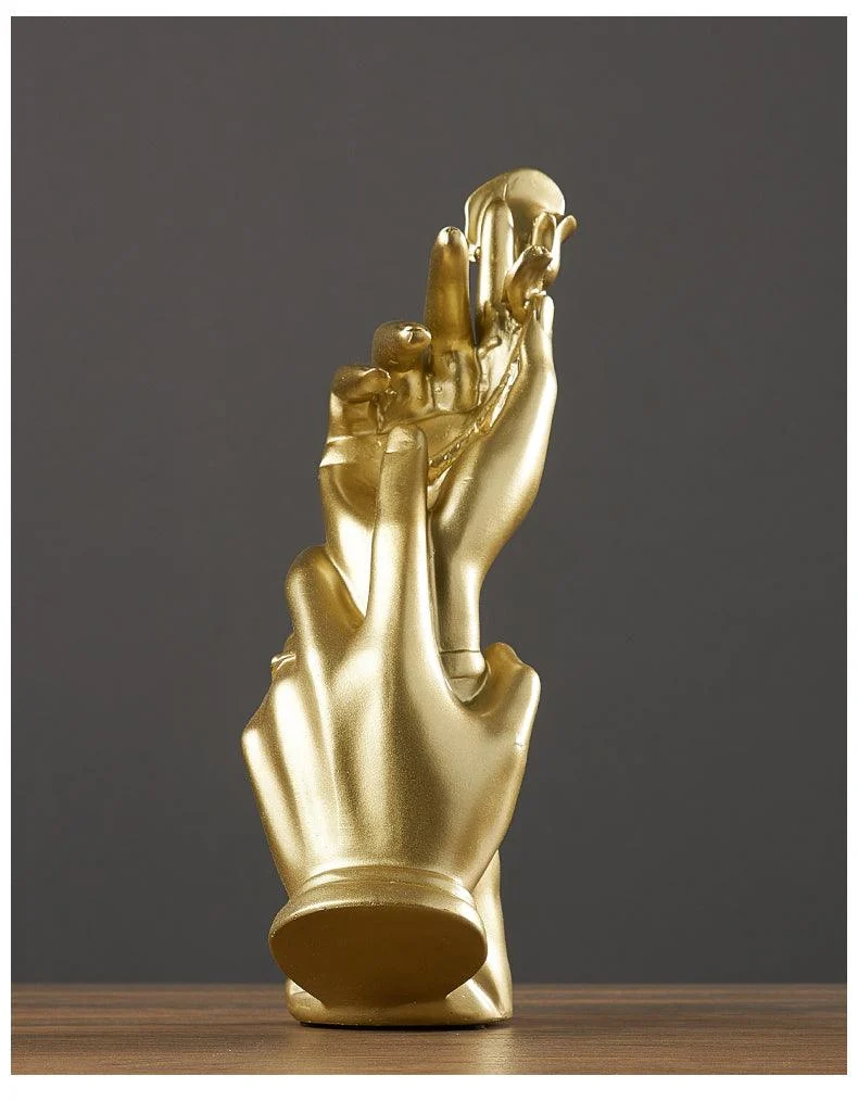Gold Resin Statue for Decoration Home Abstract Sculpture Modern Figurines -  - #tag1#