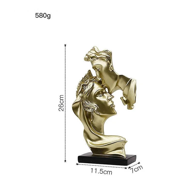 Gold Resin Statue for Decoration Home Abstract Sculpture Modern Figurines -  - #tag1#