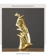 Gold Resin Statue for Decoration Home Abstract Sculpture Modern Figurines tag1