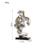 Gold Resin Statue for Decoration Home Abstract Sculpture Modern Figurines tag1
