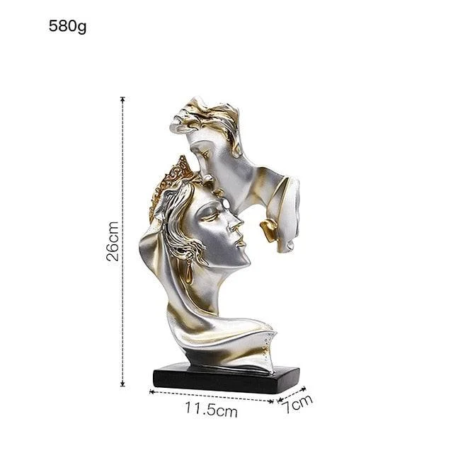 Gold Resin Statue for Decoration Home Abstract Sculpture Modern Figurines -  - #tag1#