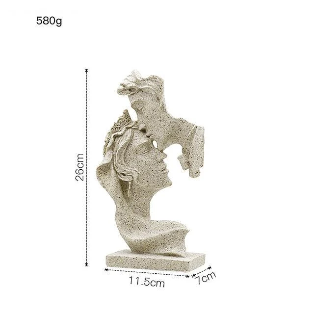 Gold Resin Statue for Decoration Home Abstract Sculpture Modern Figurines -  - #tag1#