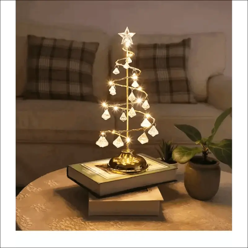 Gold Silver LED String Christmas Tree Table Lamp tag1