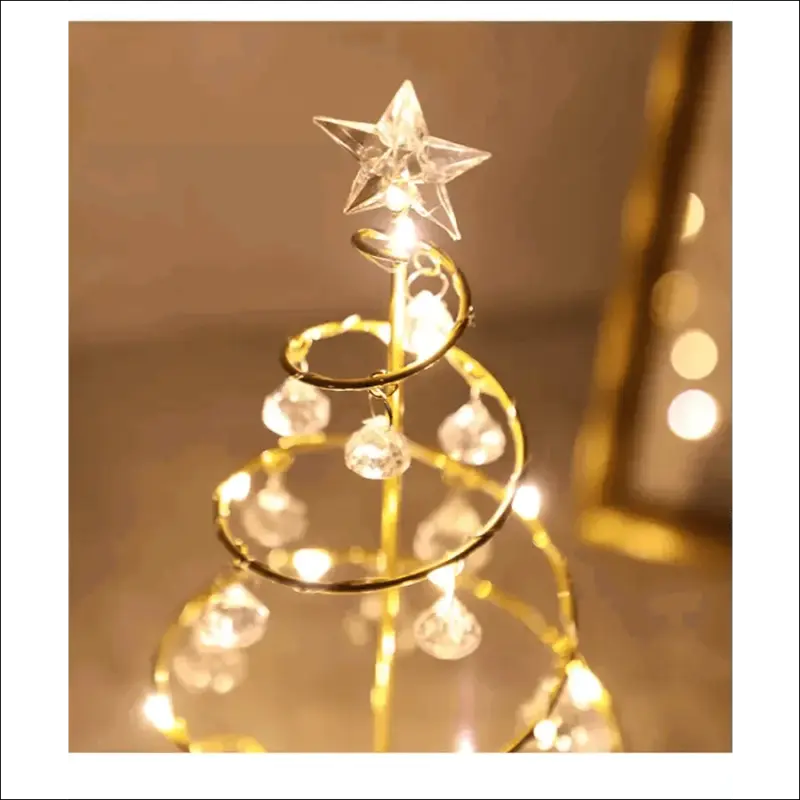 Gold Silver LED String Christmas Tree Table Lamp tag1