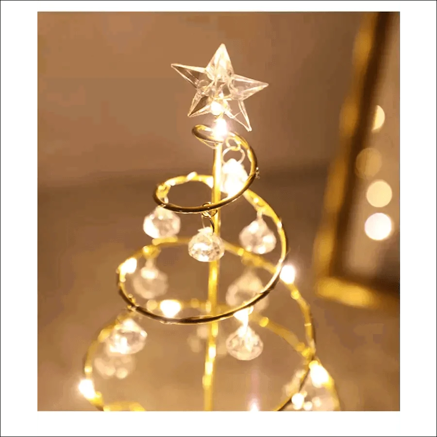 Gold Silver LED String Christmas Tree Table Lamp -  - #tag1#