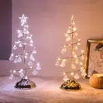 Gold Silver LED String Christmas Tree Table Lamp tag1