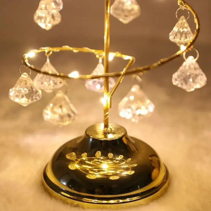 Gold Silver LED String Christmas Tree Table Lamp tag1