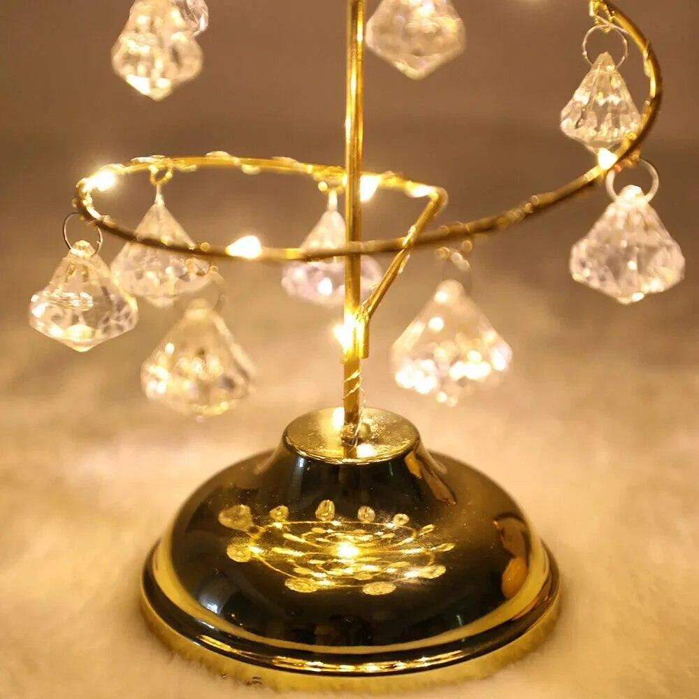 Gold Silver LED String Christmas Tree Table Lamp -  - #tag1#