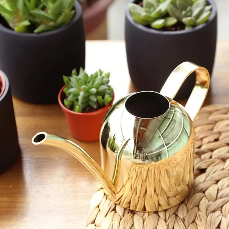 Gold Stainless Steel Watering Can 500ML