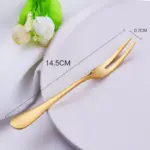 Golden Cake Shovel Dessert Fruit Fork Gold Cake Spatula Salad Snack Mini Forks Tea Fork Stainless 252e9e8c 6b58 4a2e 99fa b132098f30a8