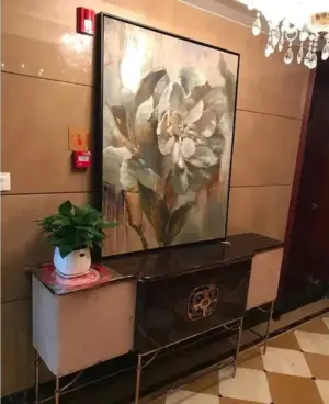 Golden Flower Handmade Painting