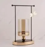 Golden Iron Candle Holder Decorfaure