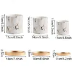 Golden Marble Pattern Succulents Pot Plant Pot With Tray Ceramic Cylindrical Shape Flower Pot Home Christmas 0395bda8 acf1 4009 93ac 3dd858745752