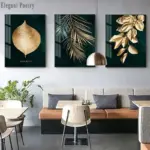 Golden Plant Leaves Decorfaure