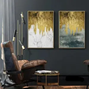 Golden Rain Canvas Art