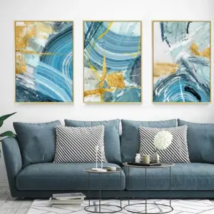 Golden Blue Paint Splash