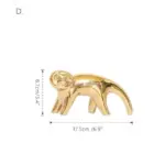 GoldenCeramicabstractAnimalFigurines Homeko10