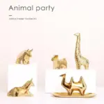 GoldenCeramicabstractAnimalFigurines Homeko4