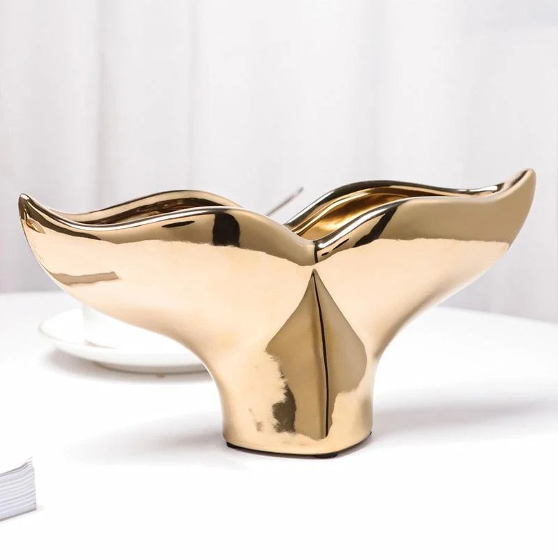 Golden Ceramic abstract Animal Figurines - Homeko