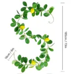 GoldenCitrus Artificial lemon garland