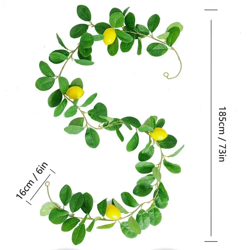 GoldenCitrus Artificial lemon garland