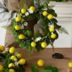 GoldenCitrus Artificial lemon garland