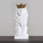 GoldenCrownedLionSculpture Homeko6